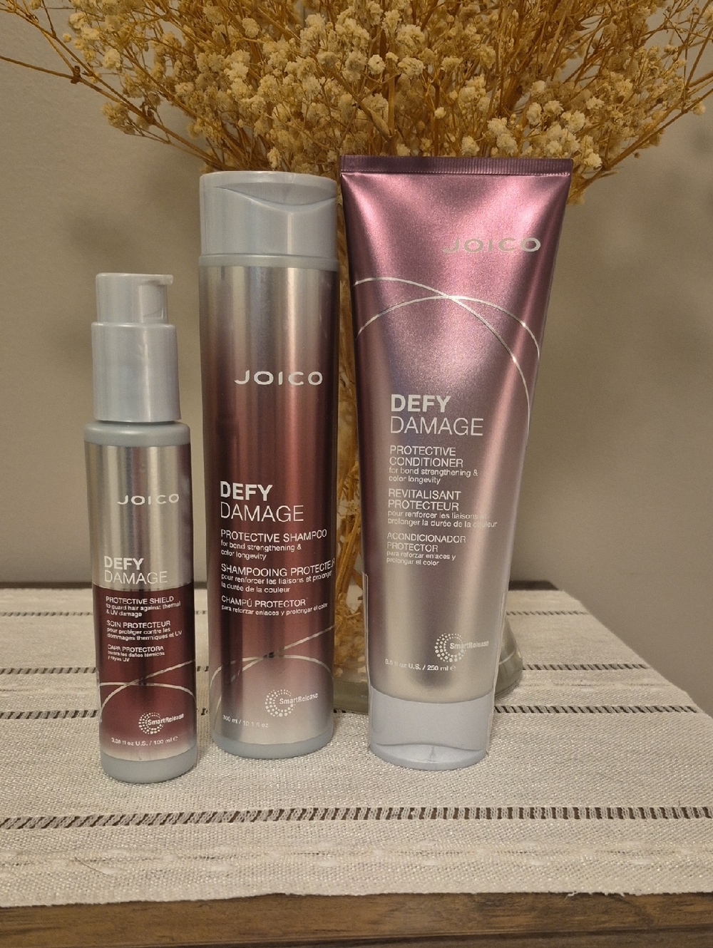 Joico Defy Damage Trio in Rose Metallic